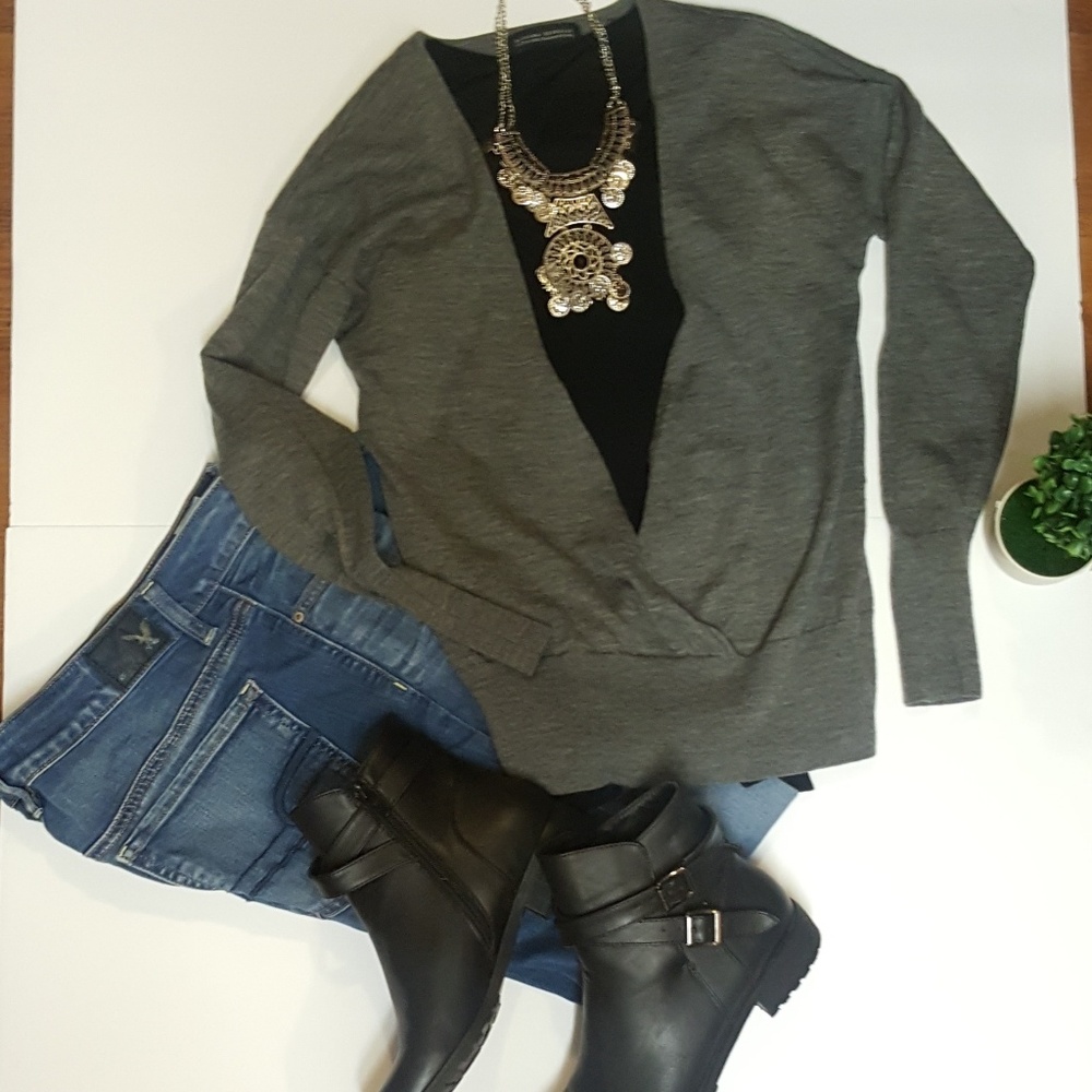 Banana Republic Extra Fine Italia Merino Wrap Top